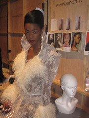 backstage at Charlie Le Mindu, AW11 On|Off backstage at Charlie Le Mindu, AW11 On|Off