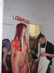 backstage at Charlie Le Mindu, AW11 On|Off backstage at Charlie Le Mindu, AW11 On|Off