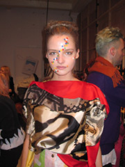 backstage at Louise Gray backstage at Louise Gray