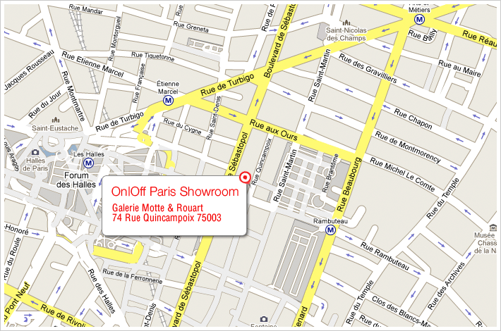 On|Off Paris Showroom, Galerie Motte & Rouart, 74 Rue Quincampoix 75003